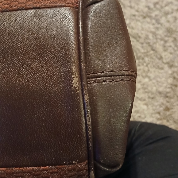 👜 Coach Legacy Lexy Leather Hobo Bag – Brown Woven Fabric & Leather - Picture 7 of 10